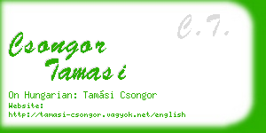csongor tamasi business card
